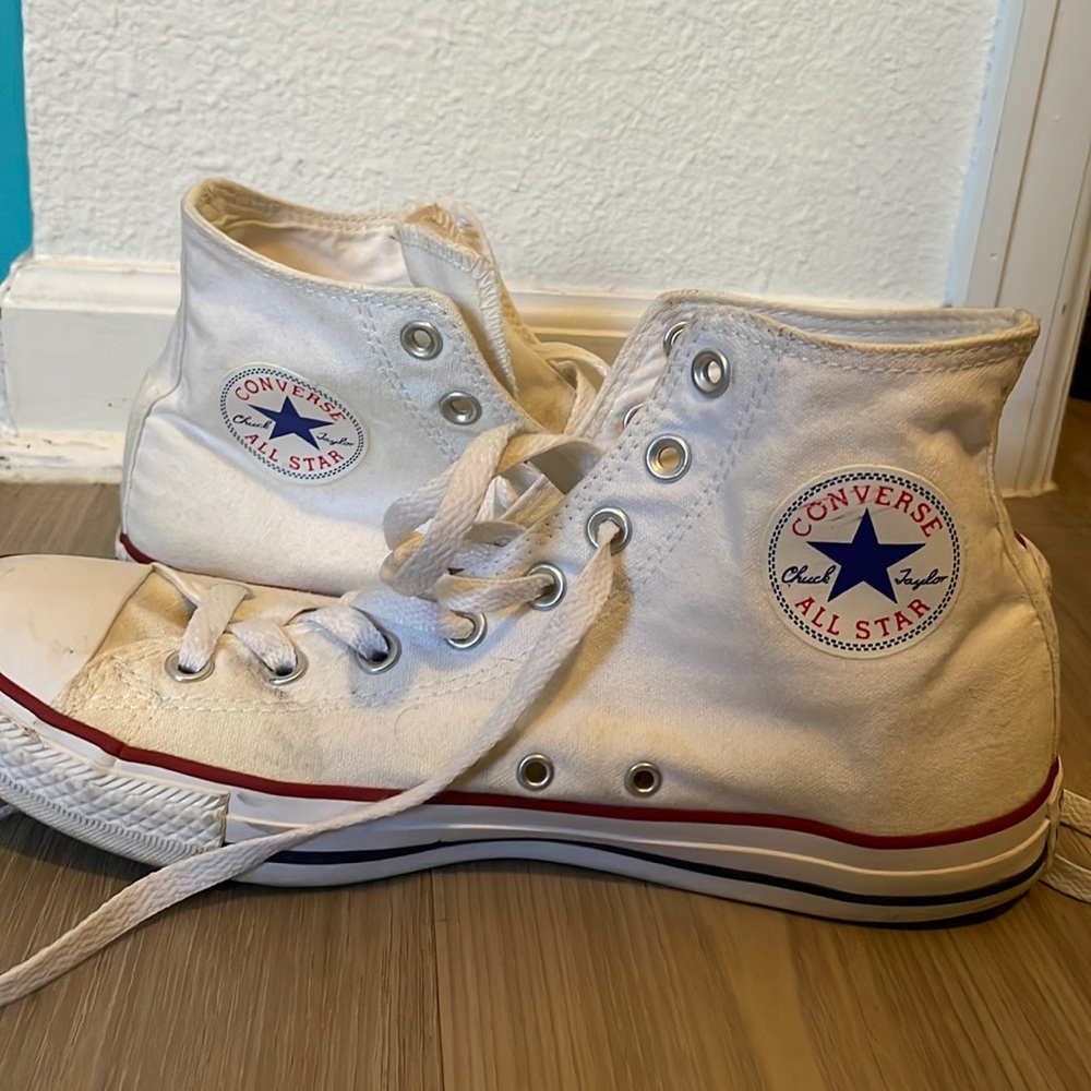 White high top converse, women’s size 11.5